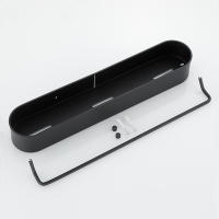 Estante De Baño Negro Con Barra De Toalla Y Cesta De Ducha Almacenamiento De Cocina Accesorios De Baño Soporte De Pared De Aluminio - details 5