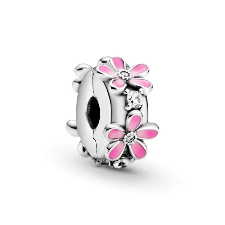 Encantos Colgantes De Margarita Rosa Con Abertura Para Pulsera Original Joyería De Primavera Para Mujer Regalo Popular - 1