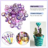 20/50pcs De Varias Variedades De Cuentas De Resina Con Agujero Grande Para Lampwork Cuentas Espaciadoras De Encanto Para Fabricación De Joyería Y Pulseras DIY - details 2