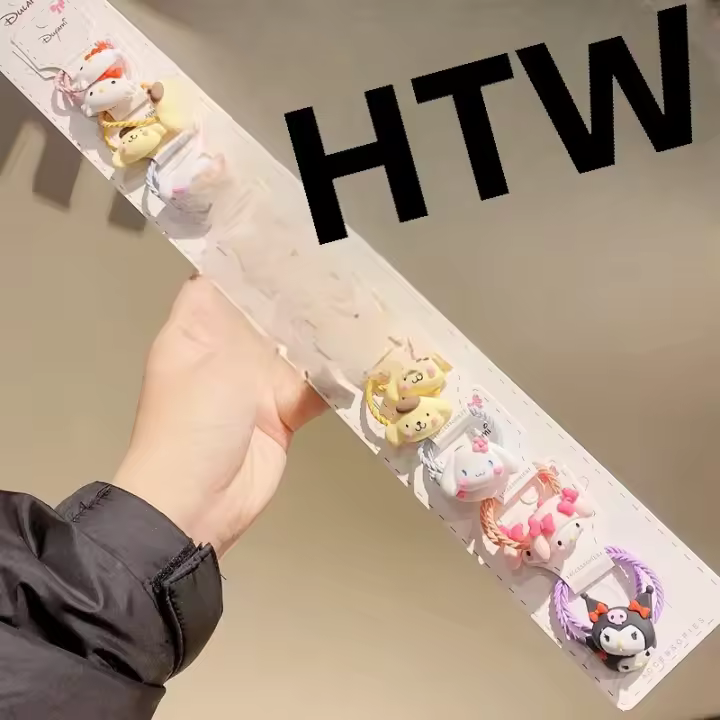 Juego De 10 Pares De Clip Para El Cabello Sanrio HelloKitty Melody Kuromi Accesorios De Cuero Para Niñas Regalo Ideal - 1