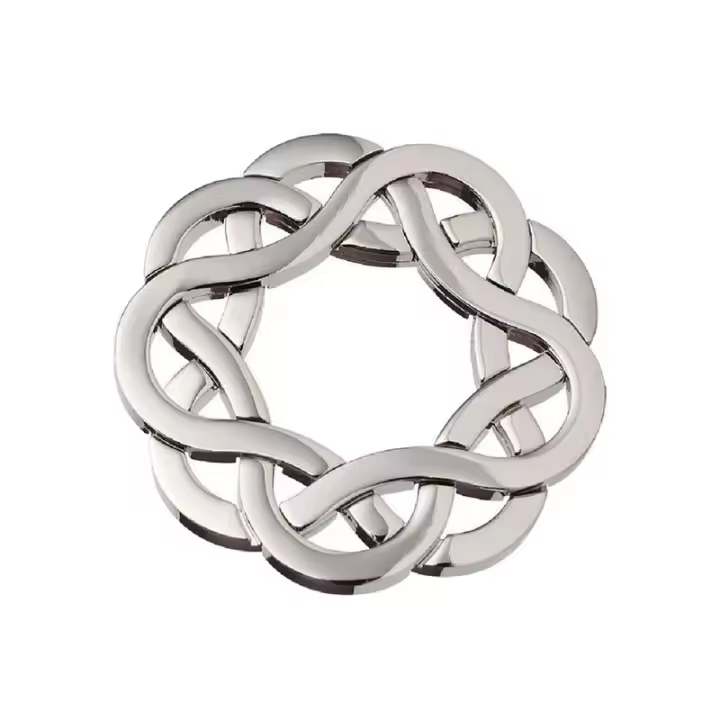Juguete De Resolución De Labyrinto 3D De Aleación (Plata) Anillo De Cerradura Juguete De Alivio Del Estrés Para Niños Y Adultos - 1