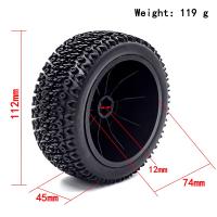 4pcs Neumáticos De Camión De Pista Corta 112mm 1/10 Con Rueda Y Hex 12mm Para Slash Arrma Senton HuanQi 727 Vkar 10sc Hpi Coche RC - details 6