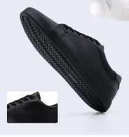 Zapatos Casuales Para Hombre Planos De Primavera/Verano Negro Puro Suave Moda Joven Callejera Cómodos Cuero Sintético round Toe - details 2
