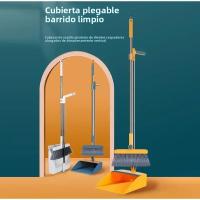 Juego De Escoba Y Escobilla Para El Hogar Con Cabeza De Limpieza Individual Y Plegable Incluye Papel De Aluminio Para Recoger Basura - details 9