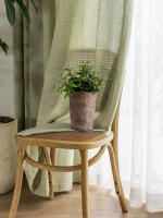 Cortinas De Matcha Verde Japonés Para Primavera Y Verano Cortinas De Lino Transparentes Cortinas Opacas Lujo Para Dormitorios Estilo Moderno 100% Poliéster Sin Funda - details 15