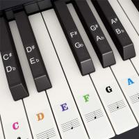 Pegatinas De Teclado De Piano Musicales Para 37 49 54 61 88 Teclas Blancas Y Negras Etiquetas Notables Electrónicas - details 3