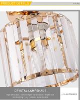 Luz De Techo Moderna Nórdica Con Sombrilla De Cristal Diseño Único Para Pasillo Sala De Estar Pendente Iluminación Self-Contained - details 3