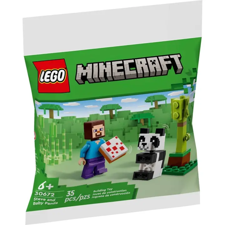 LEGO POLYBAG 30672: MINECRAFT STEVE AND BABY PANDA - 1