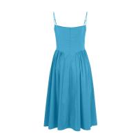 Vestido Midi Elegante Y Delgado Sin Espalda Para Mujer Vestido De Fiesta De Verano Elegante Con Suspensión Sólida Vestidos Para Mujer - details 37