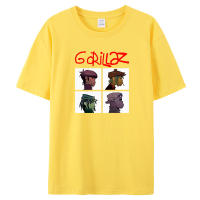 Camiseta De Algodón Puro Para Hombre Gorillazs Punk 90s Estampado De Rock Manga Corta Talla Grande Moda Casual Unisex - details 7