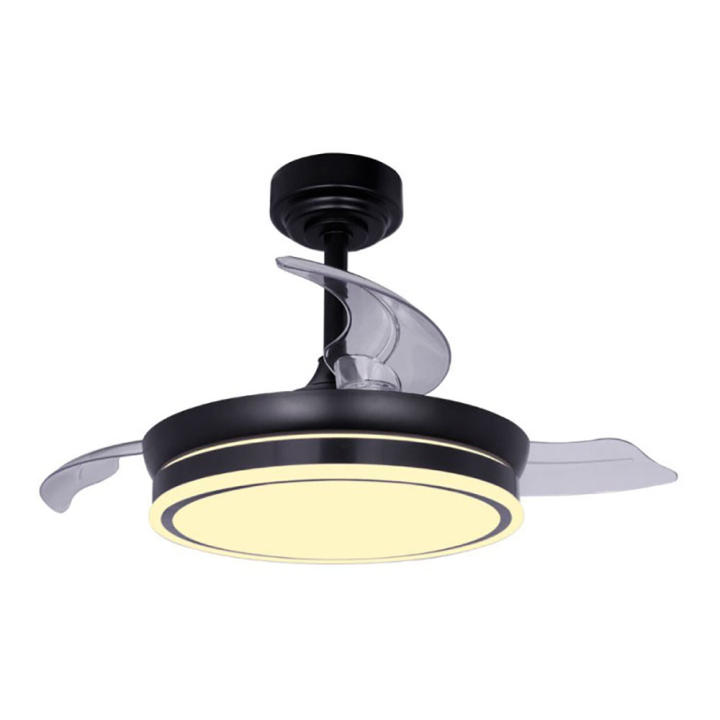 CRISTALRECORD Ventilador LED aspas plegables Moss Mini Negro 46W 5520Lm CCT Dim — oferta en Miravia