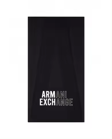 Bufanda Hombre Intercambio UNISEX 180x50 LOGO BICOLOR NEGRO Punto Ligero - 1