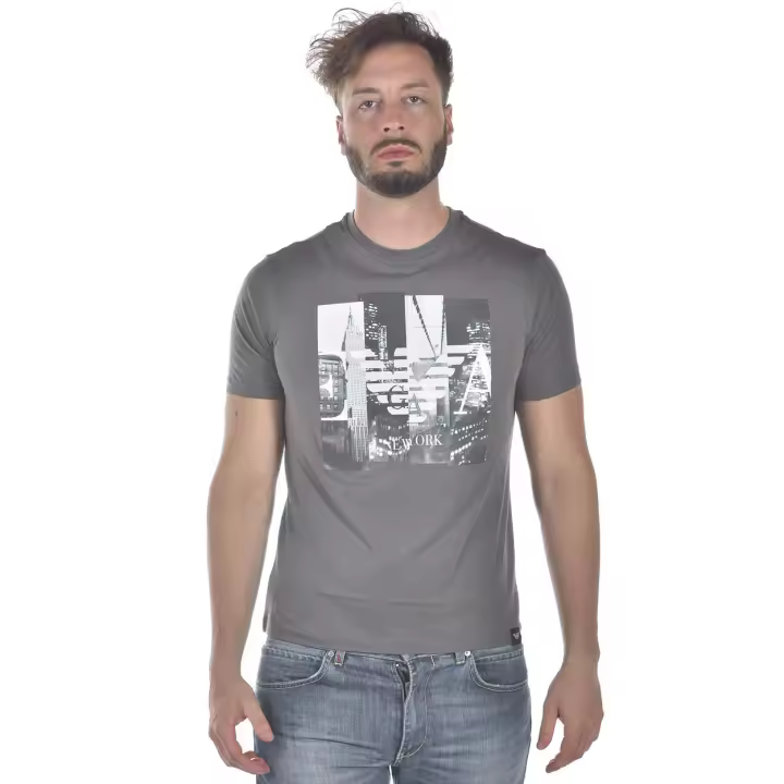 Camiseta Emporio Armani Cotton Man Gris 3Z1T751JPZZ 620 - 1