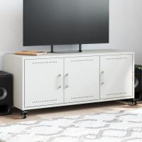 vidaXL Mueble para TV acero laminado en frío 100,5x39x43,5 cm en color Blanco/Rosa/Amarillo y más | almacenamiento funcional diseño moderno para baño dormitorio sala - details 0