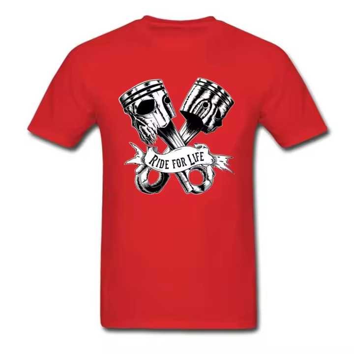 Camiseta Retro Para Hombre Con Estampado De Esqueleto Y Pistón Moda Punk Hipster Casual Transpirable Ligera Secado Rápido Protección Solar Talla Oversize - 1