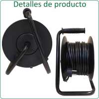 VZLED - Enrollacable 25 m, carrete 25 m, extensible, 4 tomas - details 1