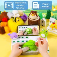 Kit De Pintura Con Lanas Y Madera Fenrry Para Principiantes Adultos 5PCS Incluye Almohadilla De Espuma Y Instructions Para DIY Animal Felting - details 0
