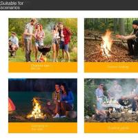 Agujero De Mano Para Barbacoa Y Camping Soporte De Fuego Portátil Para Exteriores Secador De Mano Para BBQ Material Plástico Resistente Al Calor - details 3