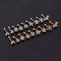 Piercing De Titanio Puro Para Oreja Rook Helix Tragus Lobe Barbell Curvado CZ Joyería De Cartílago Para Mujer - details 3