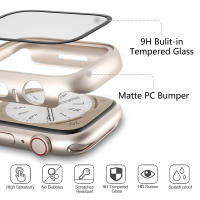 Protector De Pantalla De Vidrio Para Apple Watch Serie 8 7 6 5 4 3 2 1 SE Compatible Con Modelos 45mm 44mm 41mm 40mm Accesorios Para Reloj Inteligente VATMENS - details 5