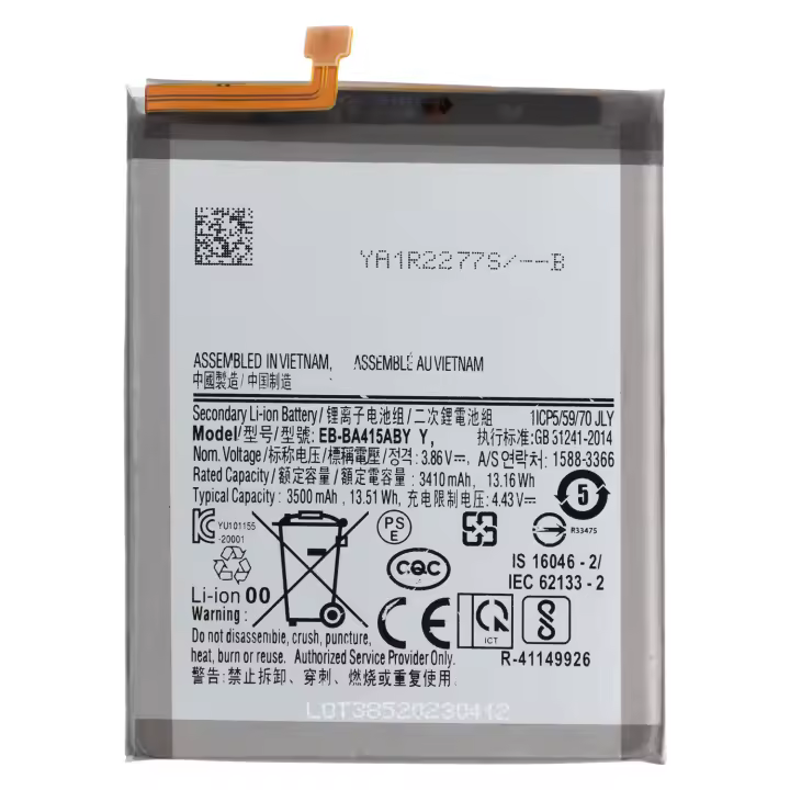 Batería De Repuesto EB-BA415ABY Compatible para Galaxy A41 (SM- A415F) / Capacidad 3410 mAh. / Nueva Fabricación. - 1
