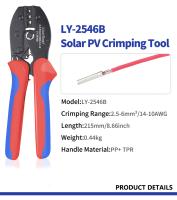Alicates De Crimpado De Conector Impermeable Para Panel Solar MC4 Terminal LY-2546B Herramienta De Conector De 2.5/4/6mm² 14-10AWG De Acero Carbono - details 4