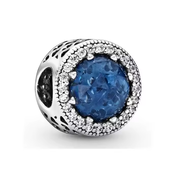 Pulsera Pandora with Cuentos en Azul intense brilliant y Charm Moments - Joyas para Mujer-Fabricada en Plata de Legislación - 1