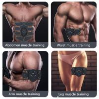 Estimulador Muscular Inteligente Entrenador De Abdomen Con Electrodo Para Pérdida De Peso Y Adelgazamiento Dispositivo De Modelado Corporal Negro Tamaño Multi SML - details 4