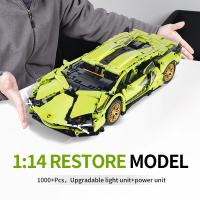 Bloques De Construcción Técnicas Bugatti Y Lamborghini Modelo De Carrera De Alta Velocidad Juguetes Para Niños Regalos Para Niños - details 2