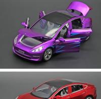 Modelo De Coche Tesla Modelo 3 a Escala 1:32 De Aleación Y Metal Con Sonido Y Luz Regalo Para Niños Colección E126 - details 10