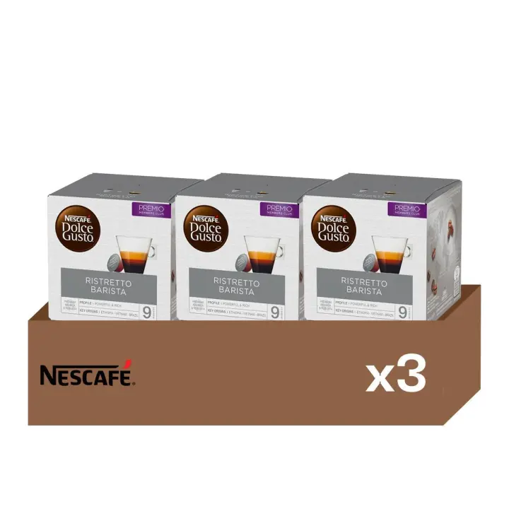 Ristretto Barista - Pack 3 Cajas de Café (48 uds) | Sabor Potente y Rico, con Extra Crema, Receta Mejorada - 1