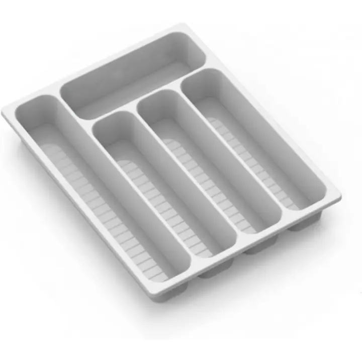 TIENDA EURASIA - Organizador Cubiertos para Cajon Cocina, Bandeja Cubiertos con Separador Cubiertos, Blanco - 1