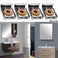 Kit De Fijación Para Espejo De Baño 4pcs Clips De Montaje En Pared Sin Marco Con Tornillos Y Soportes De Hierro Para Vidrio Hasta 10kg - details 0