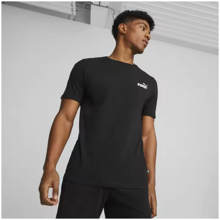 Camiseta de Manga Corta Puma Essentials+ Tape para hombre en color negro - 1
