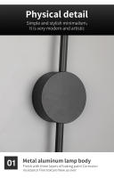 Lámpara De Pared Moderna LED Negra En Forma De I Iluminación Interior Para Dormitorio Sala De Estar Pasillo Decoración De Hogar Incluye Bombillas - details 21