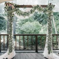 Guirnalda Artificial De Eucalipto 180cm Para Decoración De Casamiento Fiesta En Casa Arco De Flores Postizo Plástico De Hoja - details 7