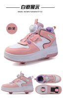 Zapatos De Patinaje Para Niños 2024 Nuevos Primavera Otoño Doble Rueda Deportivos Respirables Talla True Fit Material Superior Cuero - details 36
