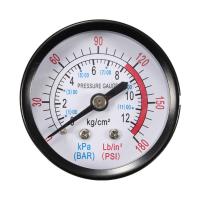 Gauge De Presión De Aire Barra Con Tapa De Hilo 1/4 BSP Escala Doble 0-180 PSI 0-12 Manómetro Para Compresor Aéreo Pneumático Hidráulico Y Flujo De Fluidos - details 0