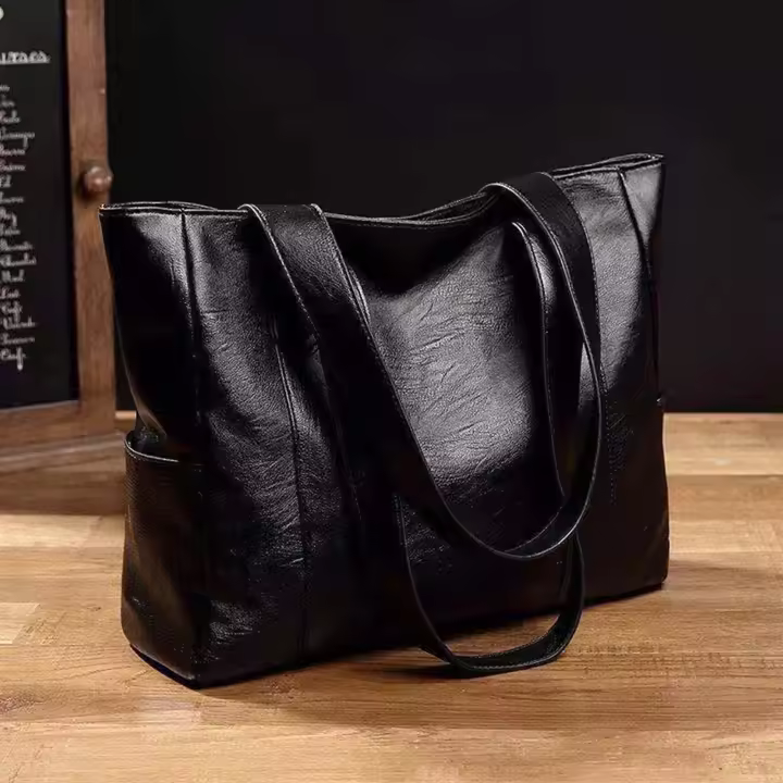 Bolso De Hombro Para Mujer Gran Capacidad Tote De Cuero Suave Bolso Diario Para Comunicación Diaria Confortable Versátil - 1