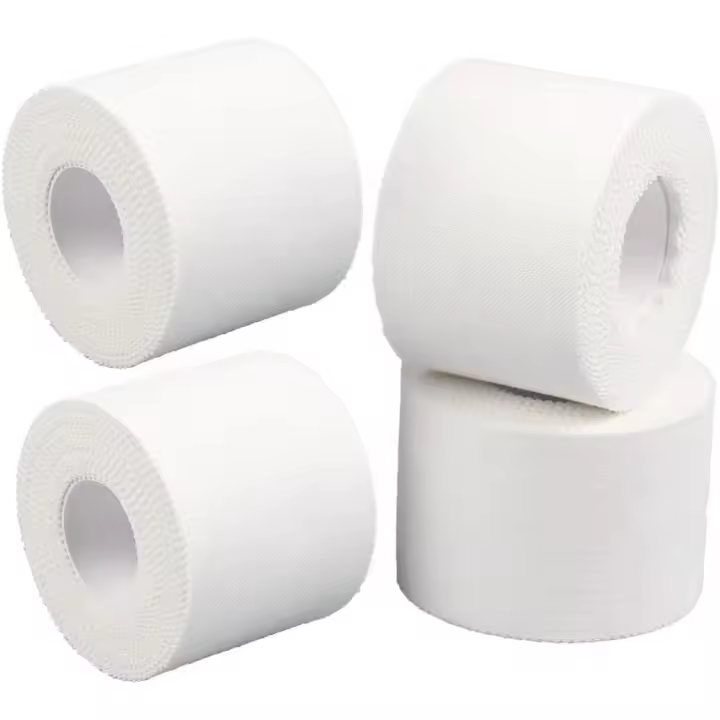 4 Rollos de Tarjeta Deportiva de 2,5 cm x 10 m de Volumen Cada uno. -Es una botella deportiva blanca. Vendaje Deportivo para proteger los pies y los tobillos en Boxeo, FÚTBOL y Escalada. - 1