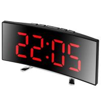 Reloj De Mesa Digital LED Con Espejo Pantalla Grande De 6 Pulgadas Reloj De Alarma Creativo Recargable Por USB Y Pilas Potencia Batería Reloj De Noche Para La Cama - details 8
