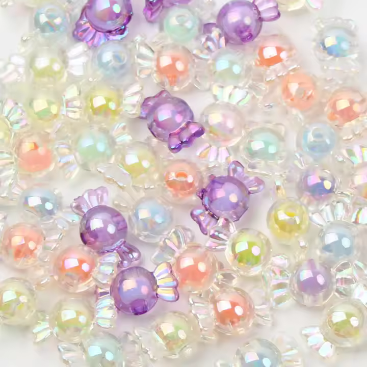 20pcs Abalorios De Acrílico AB Para La Fabricación De Joyas DIY Cuentas Espaciadoras Para Pulseras Collares Accesorios Hechos a Mano Tamaño 9x17mm - 1