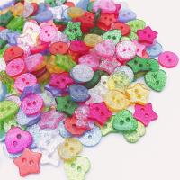 50pcs Botones De Resina Estrella Corazón Mariposa Redondos Brillantes Para Costura Ropa Scrapbooking Tarjetas DIY Manualidades - details 5