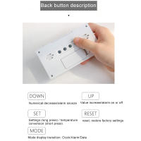 Termómetro Y Higrómetro Digital LCD Con Alarma Para Hogar Multifuncional Para Niños Y Estudiantes Medidor De Temperatura Y Humedad Con Pantalla De Alarma - details 4