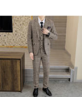 Traje De Negocios Para Hombre Slim Fit Conjunto Tres Piezas Con Chaleco Y Pantalones Elegante Vestimenta Profesional Para Bodas - details 6