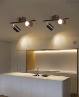 Luz De Techo LED Giratoria 2 Vías Con Enchufe GU10 Kit De Iluminación De Trax Para Cocina Dormitorio Showroom Metal Negro - details 5