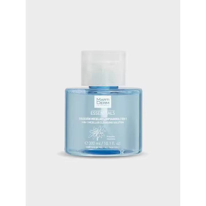 MARTIDERM ESSENTIALS SOLUCION MICELAR LIMPIADORA 3 EN 1 300 ML - 1
