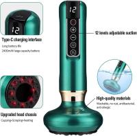 Rising FF - Máquina de raspado eléctrico con ventosas para limpiar meridianos, cepillo universal para el hogar, ventosas para la espalda, columna de acero, compresa caliente - details 3