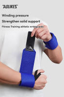 AOLIKES 1 Par De Banda De Muñeca De Soporte Extra Fuerte Para Levantamiento De Pesas Y Entrenamiento De Gimnasio Material De Poliéster Y Goma Para Adultos - details 0
