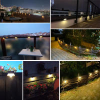 Lámparas Solares LED Para Jardín 4/8/12/16pcs Luz De Escalera Impermeable Decoración De Patio Iluminación Exterior De Pared - details 0